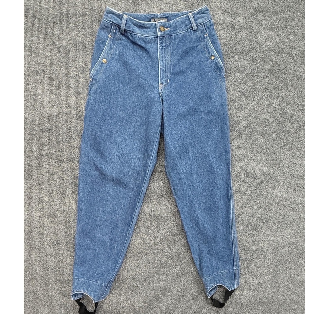 Lizwear Stirrup Jeans Women 6P Blue Vintage 80s High Waisted Cotton Denim Y2K